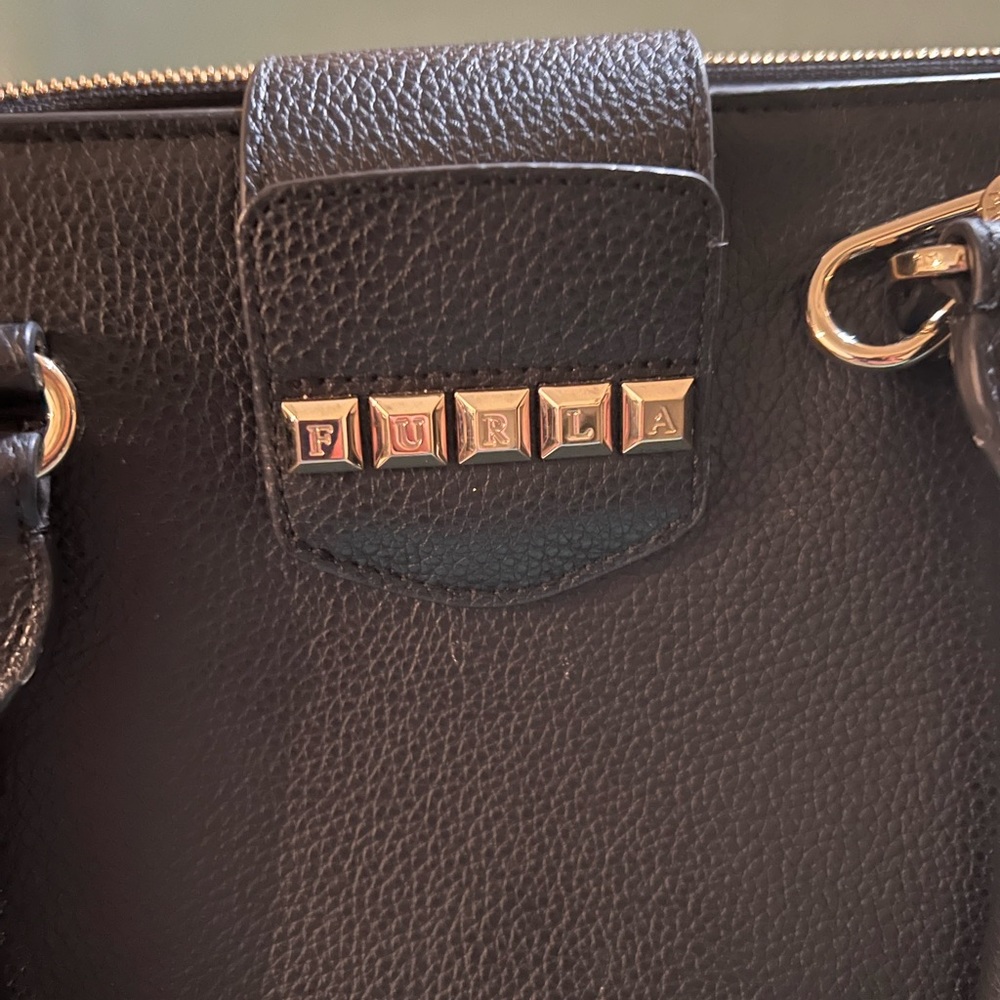 Furla Studded Leather Satchel - Picture 3 of 9